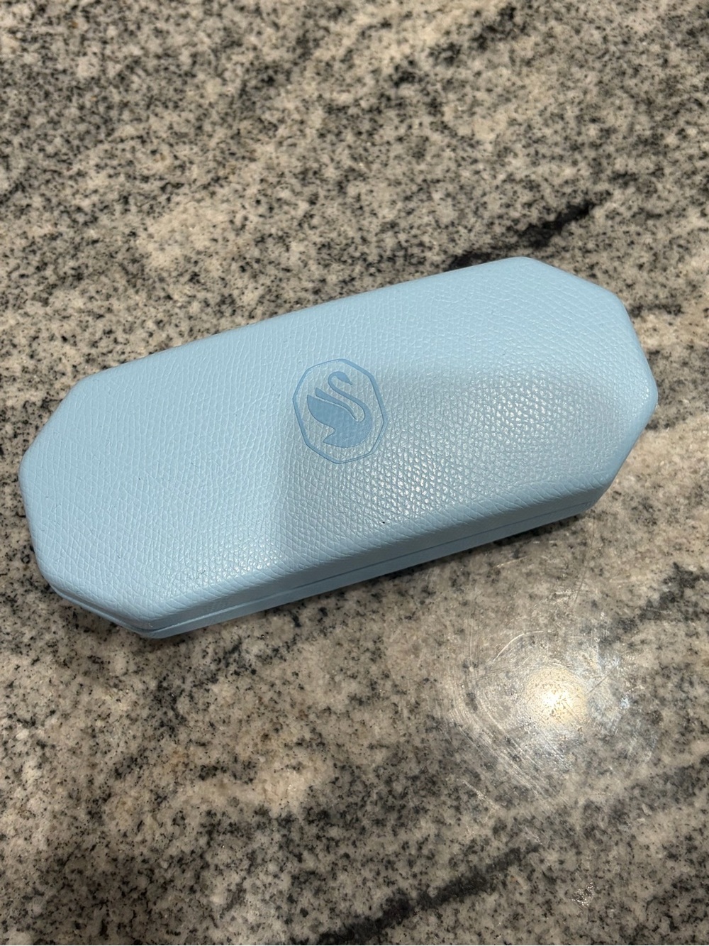 Swarovski baby blue hard shell Eyewear glasses Case Protective
